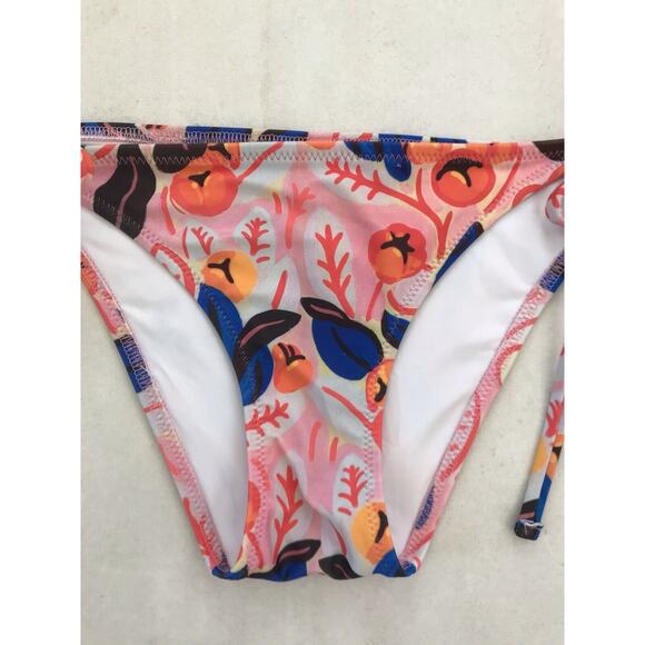 Solid & Striped String Bikini Bottom Parker Retro Floral Swimwear - Picture 3 of 7